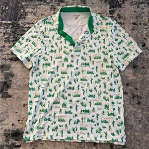 Good Good Golf Green and White Graphic Polo